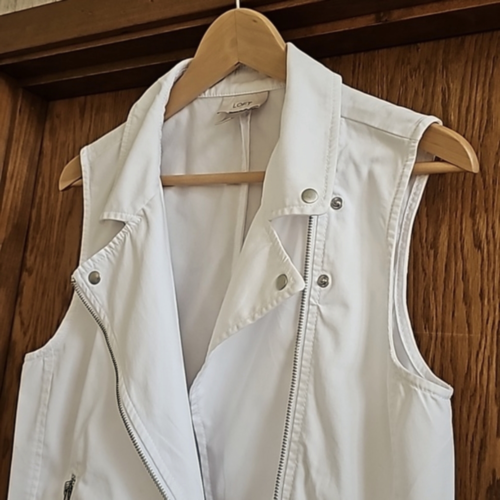 Ann Taylor Loft Moto Sleeveless Vest size M